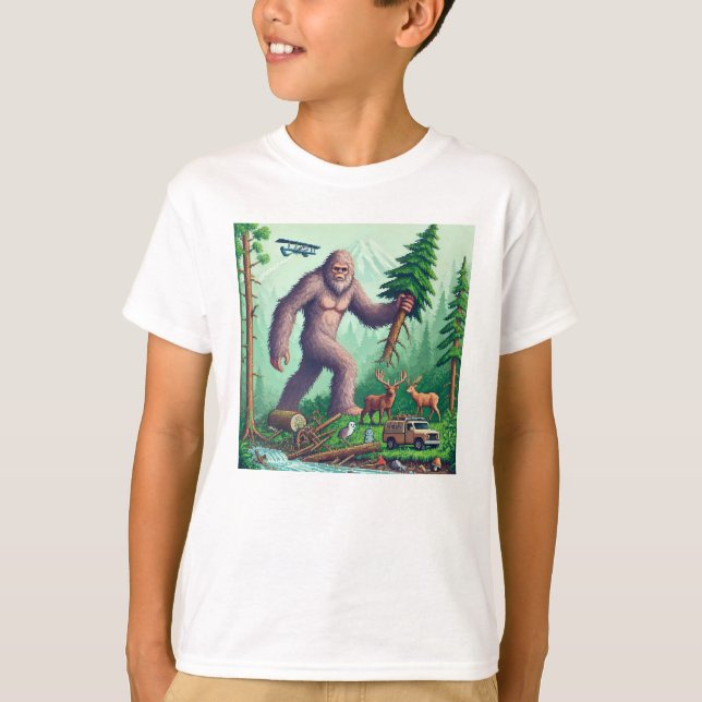 Pixel Friends: Forest Protection (stor fot) #07 T Shirt (Framsida)