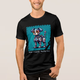 Pixel Friends: Mecha Hund (Man Tshirt)(FunnyTshirt T Shirt