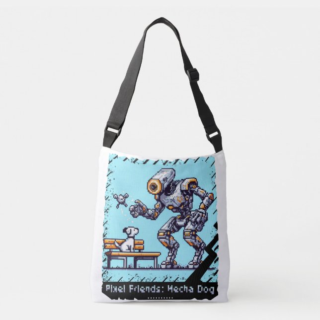Pixel Friends: Mecha Hund (Robot Hund) Axelväska (Framsida)