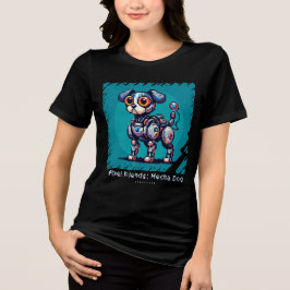 Pixel Friends: Mecha Hund (Robot Hund) (kvinnlig t T Shirt