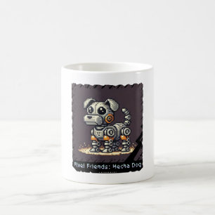 Pixel Friends: Mecha Hund (Robot Hund) Magisk Mugg