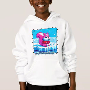 Pixel Friends: Winter Wonderland #6 rosa Squirrel T Shirt