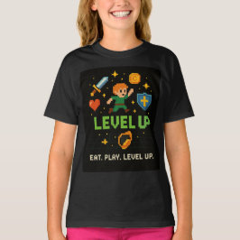 Pixel Gamer Kids T-Shirt – Level Up Retro Stil