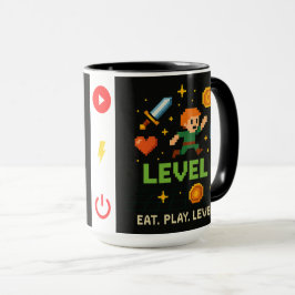 Pixel Gamer Mugg – Level Up Retro Spelstil