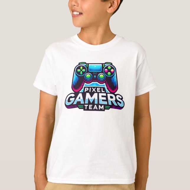 Pixel Gamers Team T Shirt (Framsida)