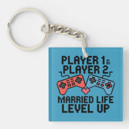 Pixel Gaming Couple Level Up Design