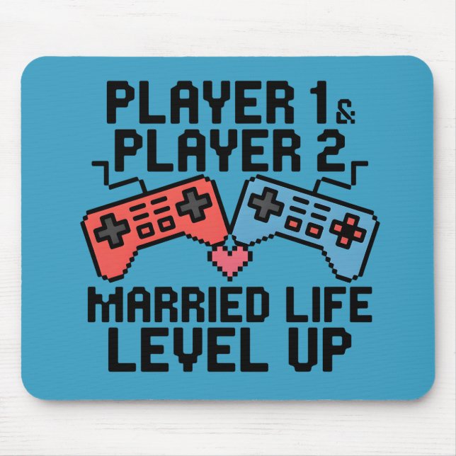 Pixel Gaming Couple Level Up Design Musmatta (Framsidan)