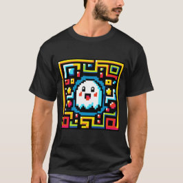 Pixel Ghost Maze - Retro Arcade-Inspired-spel T Shirt