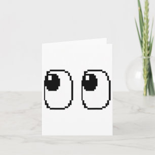 Pixel Ghost Ögon Halloween Game Group Costume Kort