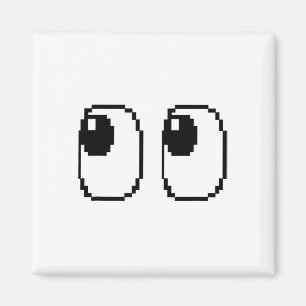Pixel Ghost Ögon Halloween Game Group Costume Magnet