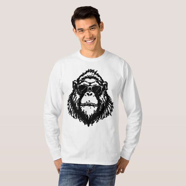 Pixel Gorilla T Shirt (Hel framsida)