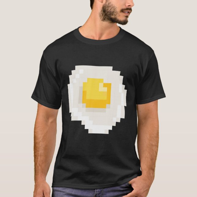 Pixel Halloween Egg Omelet Costume 80S Video Gam T Shirt (Framsida)
