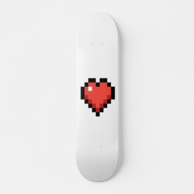 Pixel Hart Mini Skateboard Bräda 18,5 Cm (Framsida)