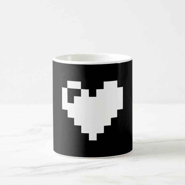 Pixel Heart 8-bitar Kaffemugg (Center)