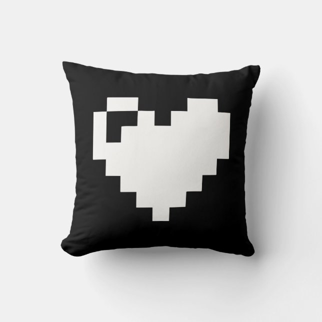 Pixel Heart 8-bitar Kudde (Framsida)