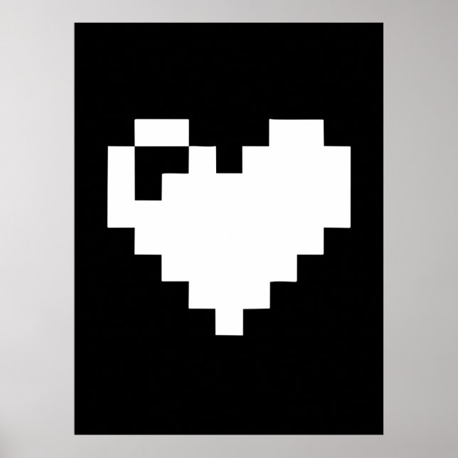 Pixel Heart 8-bitar Poster (Framsidan)