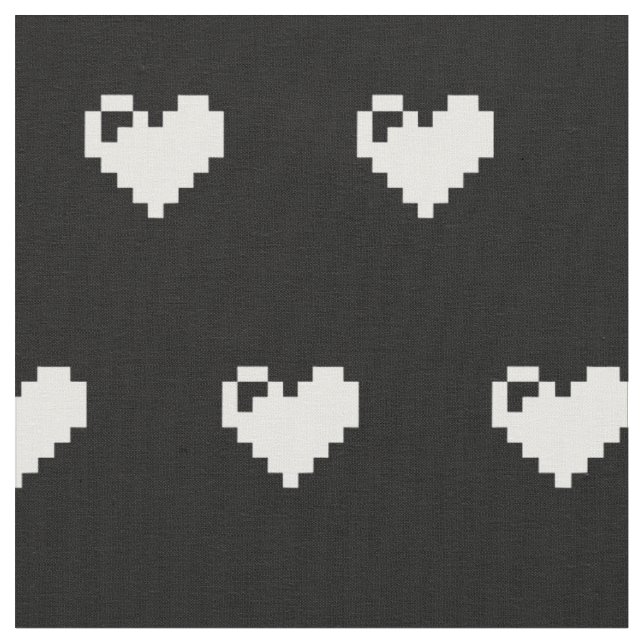 Pixel Heart 8-bitar Tyg (Närbild)