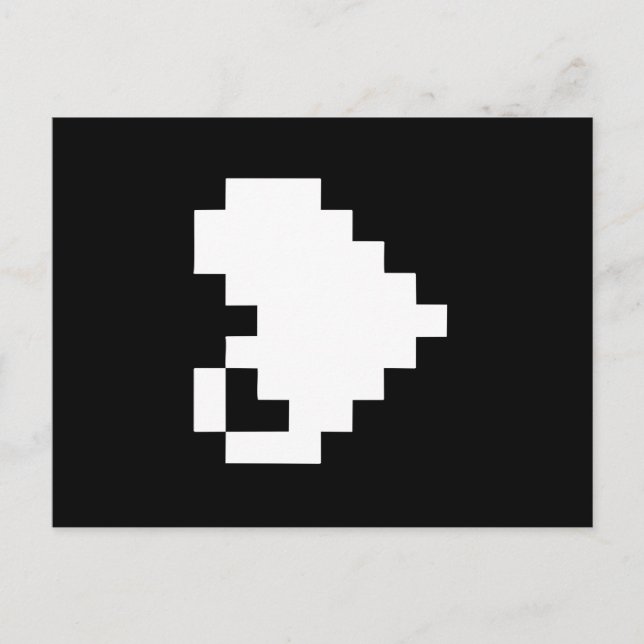 Pixel Heart 8-bitar Vykort (Framsida)