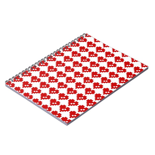 Pixel Heart 8-bitars Kärlek Anteckningsbok Med Spiral (Vänstra Sidan)