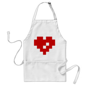 Pixel Heart 8-bitars Kärlek Förkläde