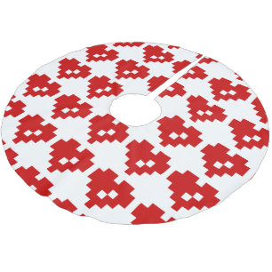 Pixel Heart 8-bitars Kärlek Julgransmatta Borstad Polyester