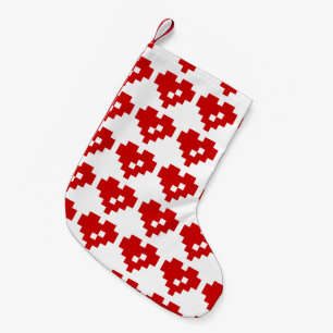 Pixel Heart 8-bitars Kärlek Liten Julstrumpa