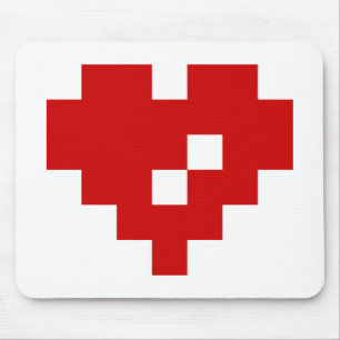 Pixel Heart 8-bitars Kärlek Musmatta
