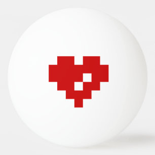 Pixel Heart 8-bitars Kärlek Pingisboll