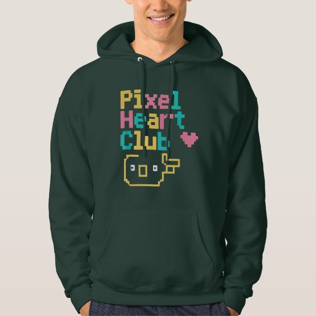 Pixel Heart-Klubben: Retro Kärlek Pixel Art för sp Hoodie (Framsida)