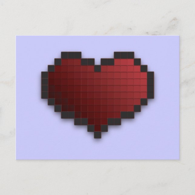 Pixel Heart Vykort (Framsida)