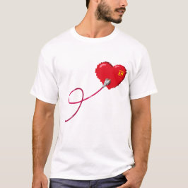 Pixel Hearts-anslutna matchande par-enheter Lämnat T Shirt