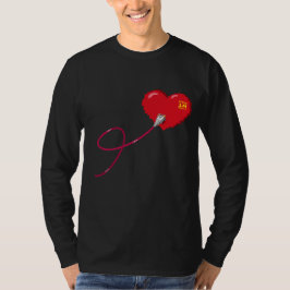 Pixel Hearts-anslutna matchande par-enheter Lämnat T Shirt