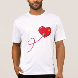 Pixel Hearts-anslutna matchande par-enheter Lämnat T Shirt