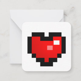 PIXEL HJÄRTA ANTECKNINGSKORT