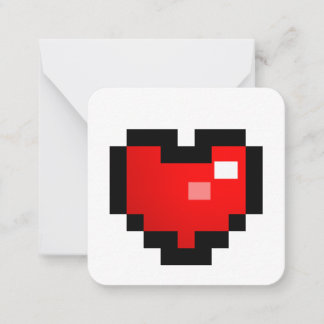 PIXEL HJÄRTA ANTECKNINGSKORT