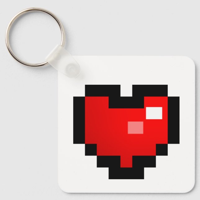 PIXEL HJÄRTA NYCKELRING (Framsida)