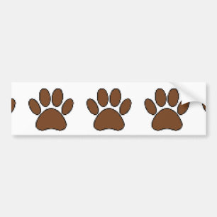 Pixel Hund Paw-utskrift Bildekal