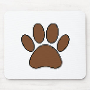 Pixel Hund Paw-utskrift Musmatta