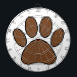Pixel Hund Paw-utskrift Piltavla<br><div class="desc">En hund som används på bilden med pixeleffekt. Ursprunglig tecknad i svart och brunt.</div>