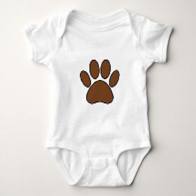 Pixel Hund Tassavtryck Tee Shirt (Framsida)