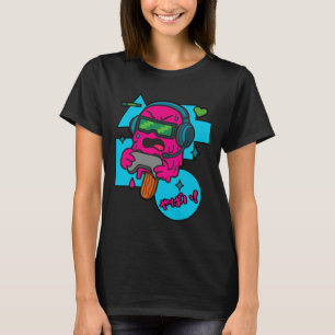 Pixel ilska gamer glass Funny smältande glass  T Shirt