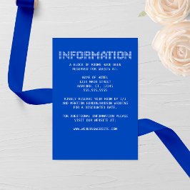 Pixel 'Information' Bröllop-höljeskort Tilläggskort