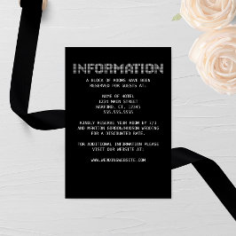Pixel 'Information' Bröllopsföljekort Tilläggskort