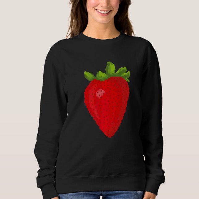 Pixel Jordgubbe T Shirt (Framsida)