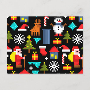 Pixel jul helg vykort