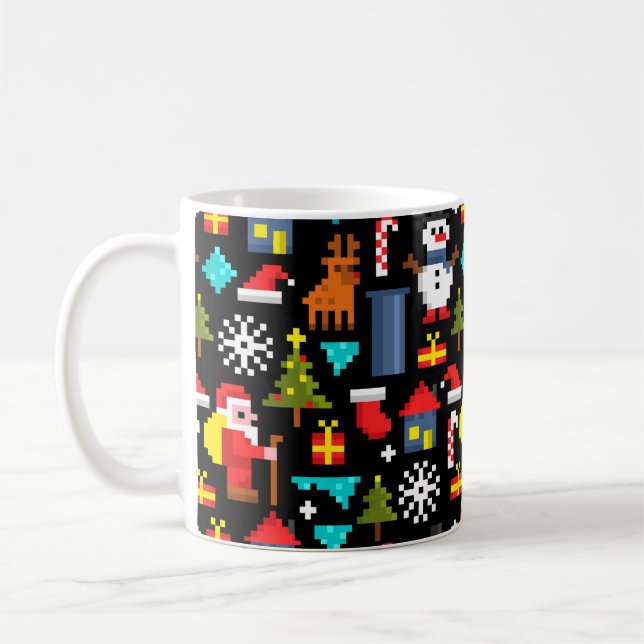 Pixel jul kaffemugg (Vänster)