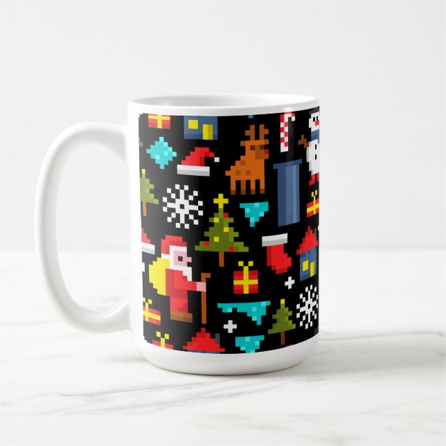 Pixel jul kaffemugg (Vänster)