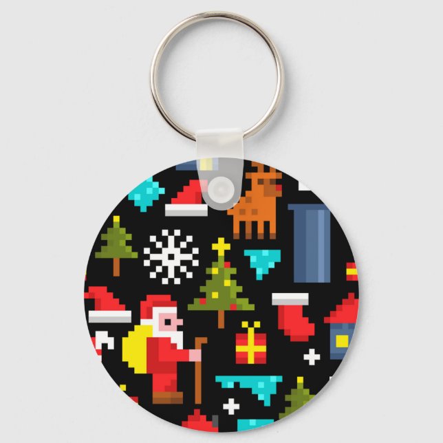 Pixel jul nyckelring (Framsida)