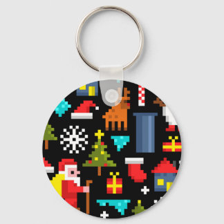 Pixel jul nyckelring