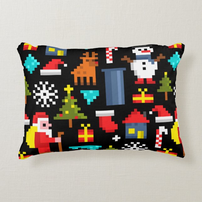 Pixel jul prydnadskudde (Framsidan)